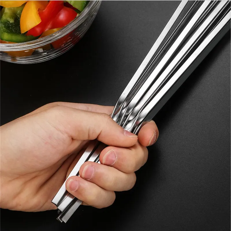 Stainless Barbecue Needle Stick Skewer Reusable Flat BBQ Outdoor Camping Picnic Tools Meat String Kebab Kabob Grilling | Дом и сад
