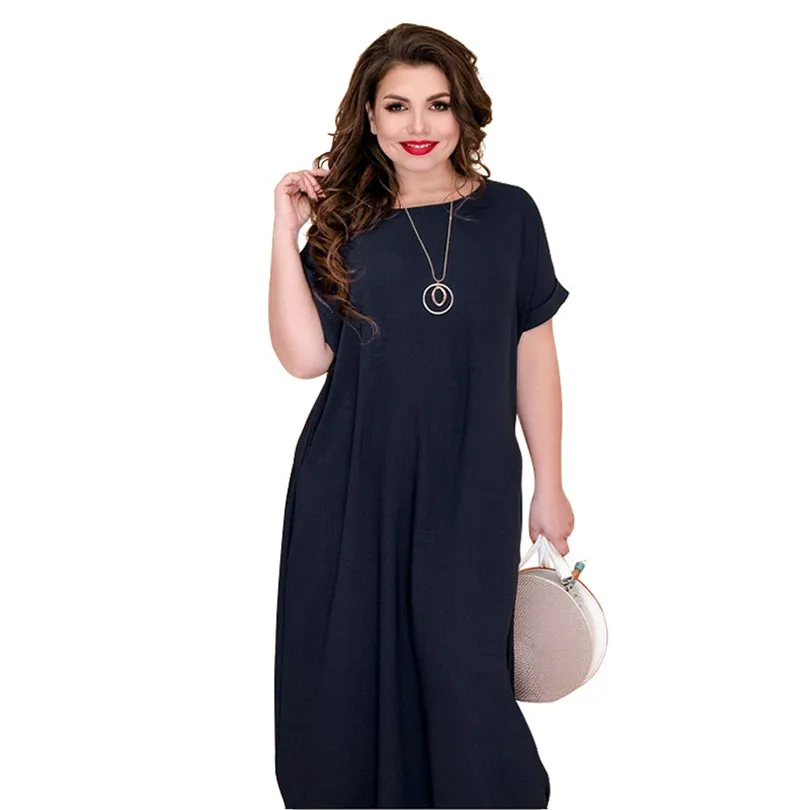 5xl 6xl повседневное длинное платье большого размера темно-синее праздничное пляжное женское платье большого размера летнее платье больших размеров макси vestidos