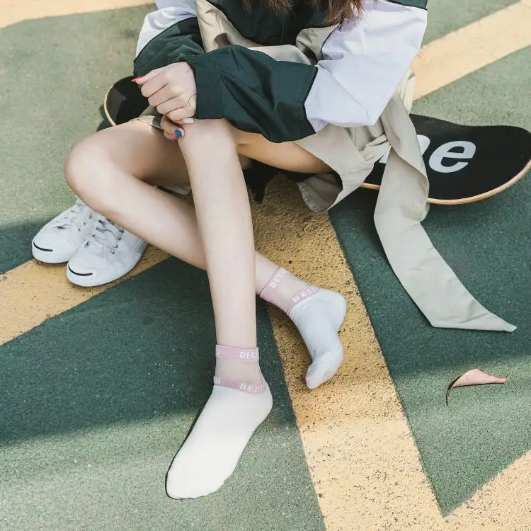 Летние популярные модели носков, хлопковые носки-башмачки с надписью «love», удобные носки для студентов, милые и милые