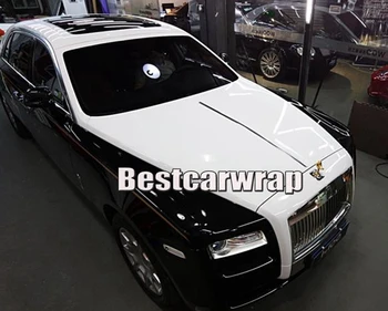 

3M quality Gloss piano white Vinyl Wrap whole Car wrap covering with Air Bubble Free / initial Low tack glue PROTWRAPS 1.52x18m
