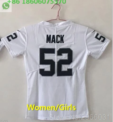 for women А+++ Качество Женщины 24 marshawn lynch 52 khalil mack 89 amari cooper 4 Derek Carr Джерси Окленд - Цвет: for women
