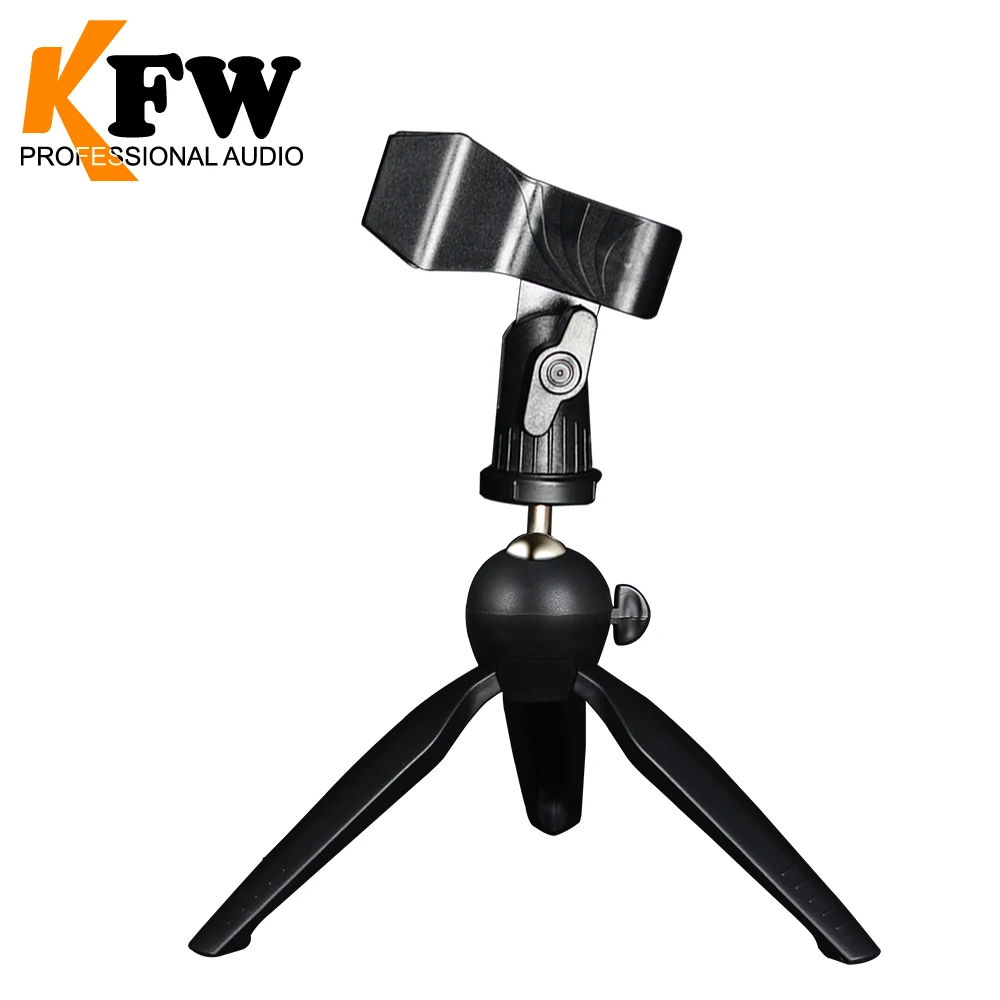 

KFW MS-17 Microphone Stand Desktop Microphone Clip Microphone Tripod Portable Desktop Stand