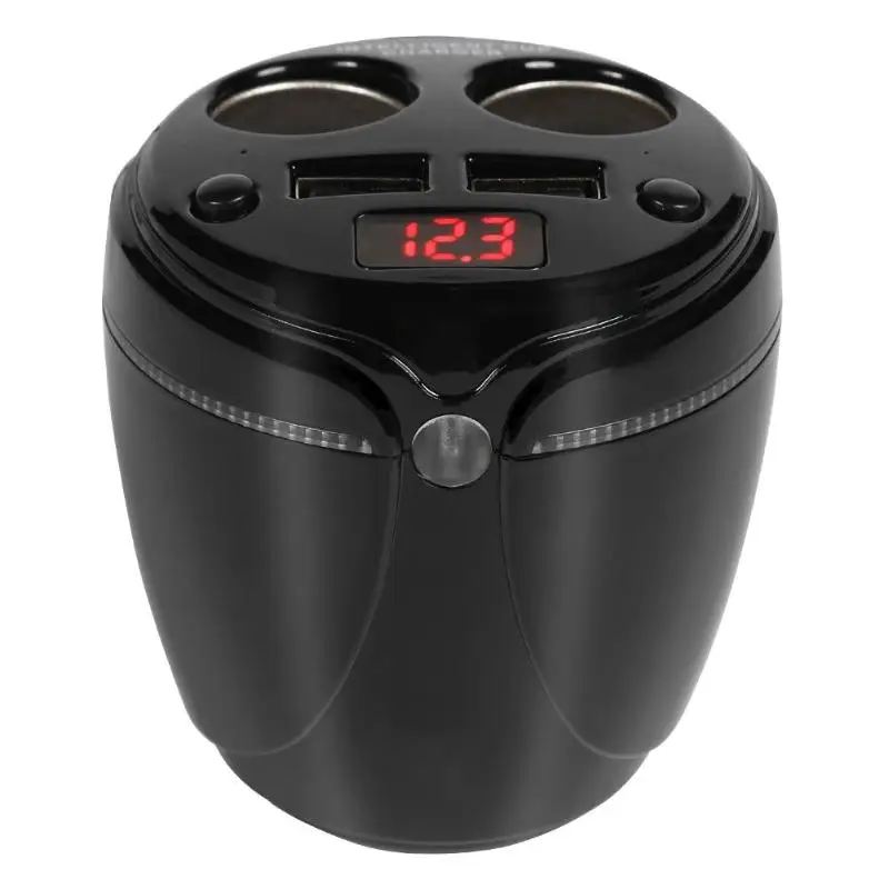 P10 2 Way розетка для автомобильного прикуривателя Разветвитель 3.1A Dual USB зарядное устройство 108 Вт адаптер питания чашка смарт автомобиль энергетическая чашка Универсальный