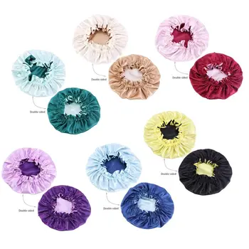 

Baby Silky Satin Bonnet Adjustable Sleep Cap Girl Night Turban Children Headwear G99C
