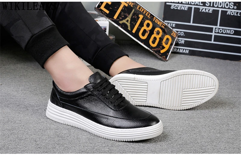 mens shoes genuine leather white sneakers elevator shoes for men leather sneakers mens casual shoes hot sale luxury brand buty