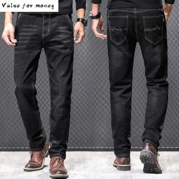

42 Size Plus Men's Light Blue Thin Jeans 2020 Spring and Summer New Loose Straight Advanced Stretch Denim Pants Male