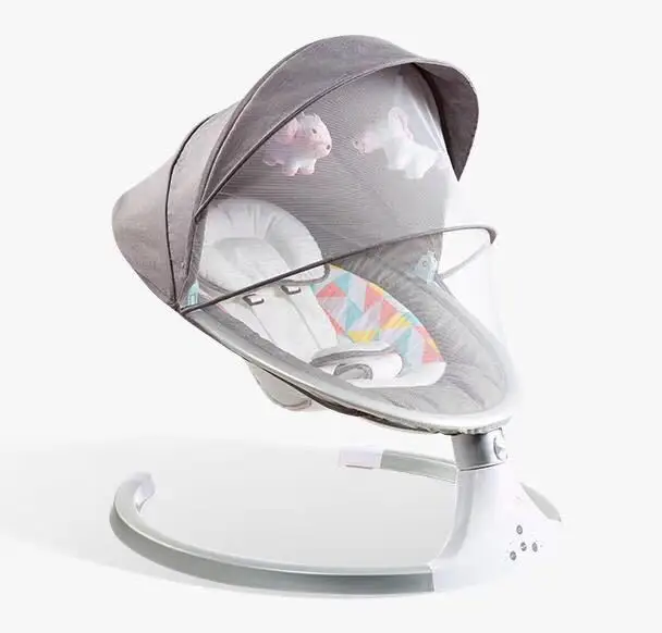 Высокое качество Новорожденный ребенок спящий качели батут качалка Успокаивающая электрическая колыбель Bluetooth кресло-качалка с подушкой сиденья