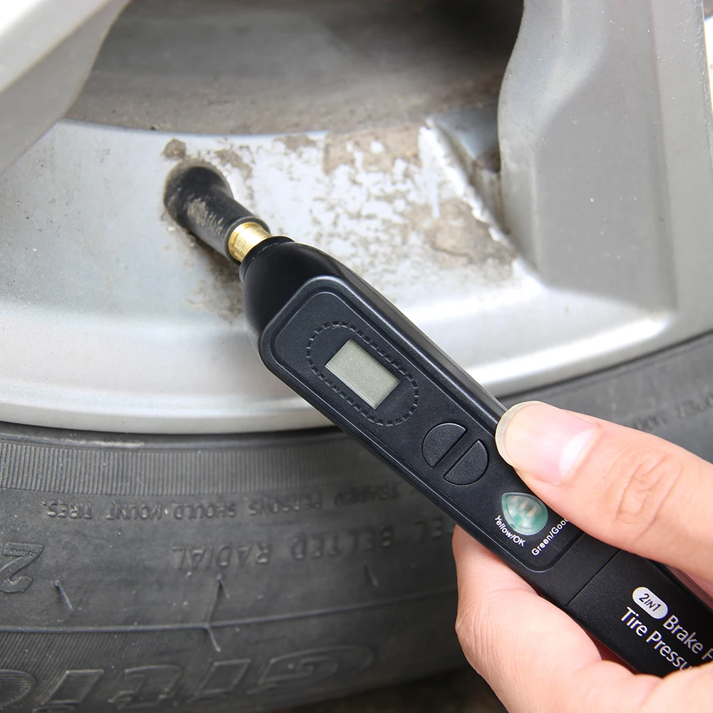 Автомобильный диагностический инструмент сканер 2 в 1 TPMS Тестер давления в шинах тестер тормозной жидкости ручка для DOT3 DOT4 DOT5 2в1