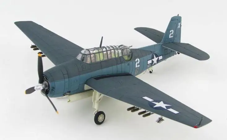HOBBY MASTER Grumman TBM-1C Мститель Барбара III Белый 2 VT-51 1/72 литой самолет