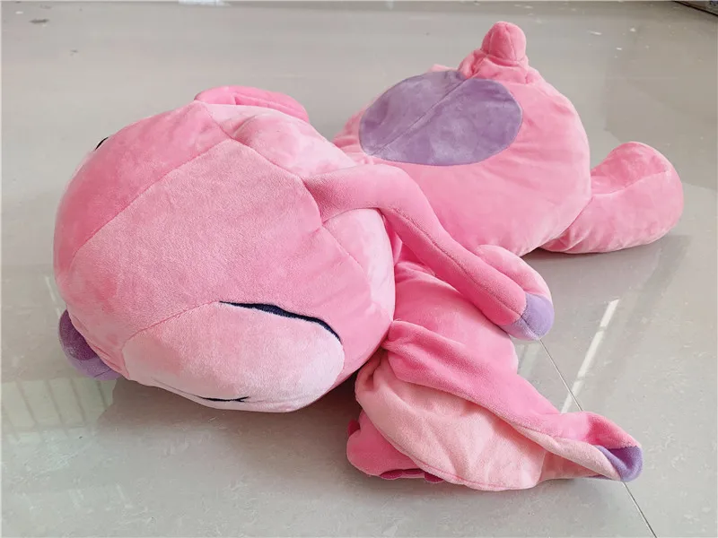 Lilo and Stitch Cuddleez Plush Toy Big Lying Sleeping Angel Stuffed Animals Soft Pillow 45cm Girls Kids Toys for Children Gifts