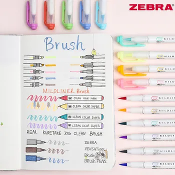 

Japan Zebra WFT8 5pcs MildLiner Double-head Highlighter Soft Brush Pen Water-based Marker Pen Office School Supplies