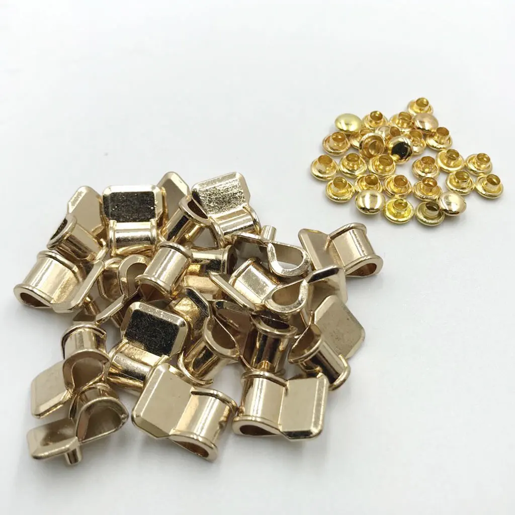 20Pcs Bronze Shoelace Rivet Buckles Hook Eyelet for Hiking Climbing Boots 