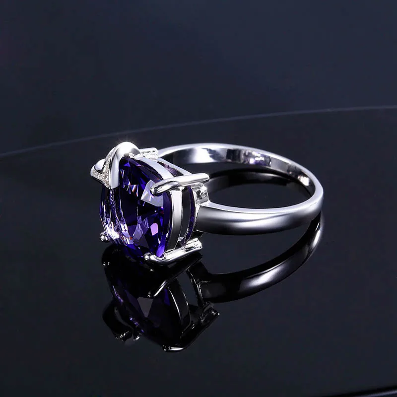 Bague Ringen, серебро 925, хорошее ювелирное изделие с драгоценными камнями, фиолетовое кольцо для женщин, простая геометрическая форма, аметист, размер 6, 7,8, 9,10, женский подарок