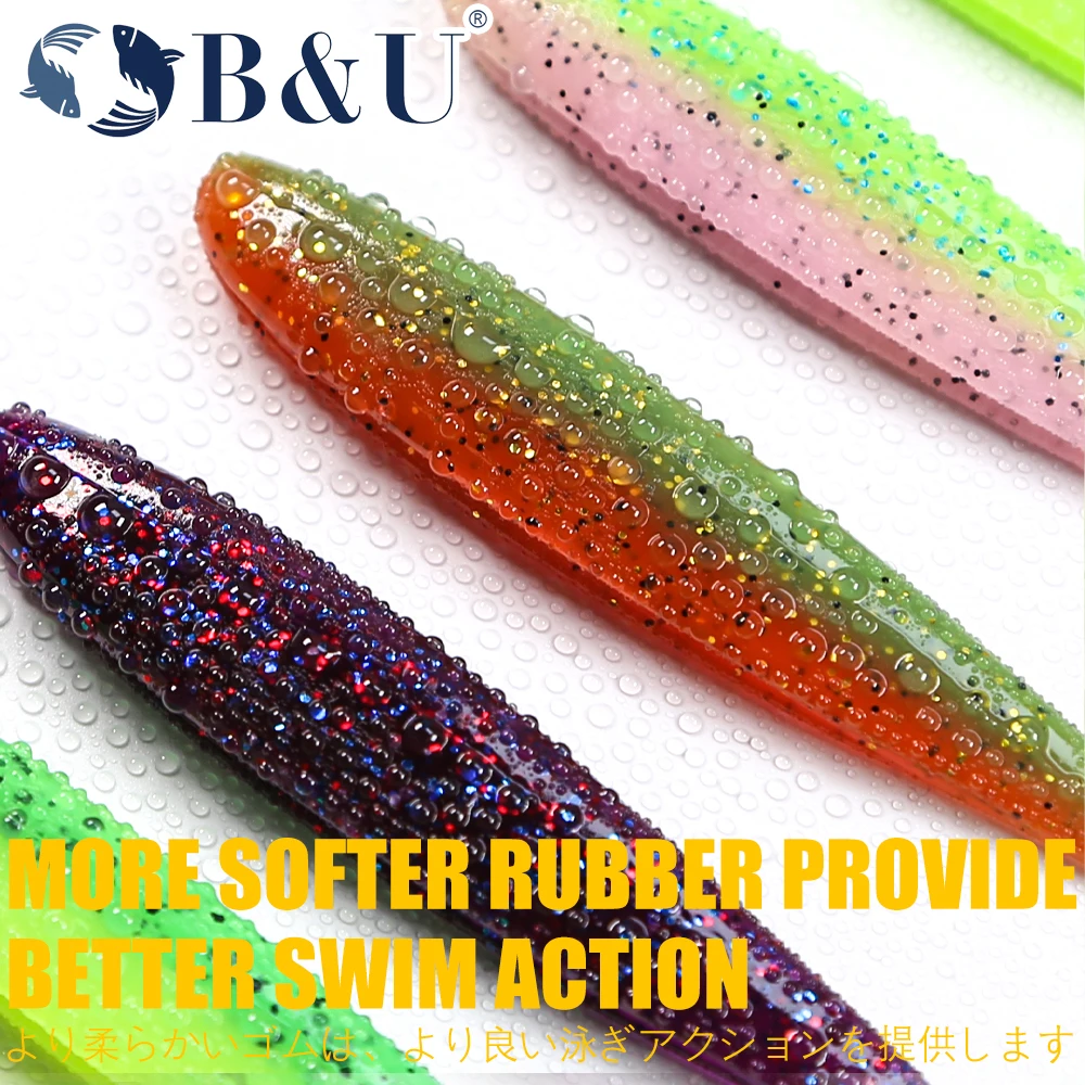 B&U Easy Shiner Fishing Soft Lures Bait 100mm Big Trout Baits Lure Wobblers Iscas Artificial Pesca Silicone plastic Swimbait