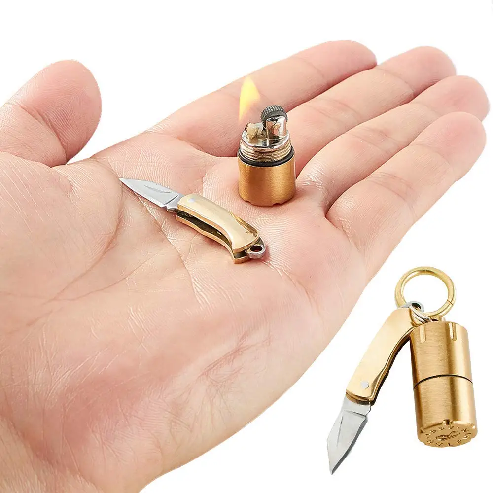 Knife-Set Thumb-Lighter Practical Sophisticated Emergency-Survival-Tool Mini Field And
