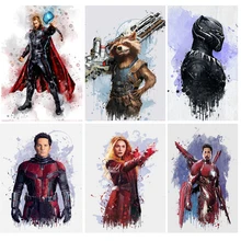 Marvel Avengers Superhero Character Diamond Painting Iron Man 5D DIY Embroidery Full Drill Set Hobby Gift Mosaic Home Decoration