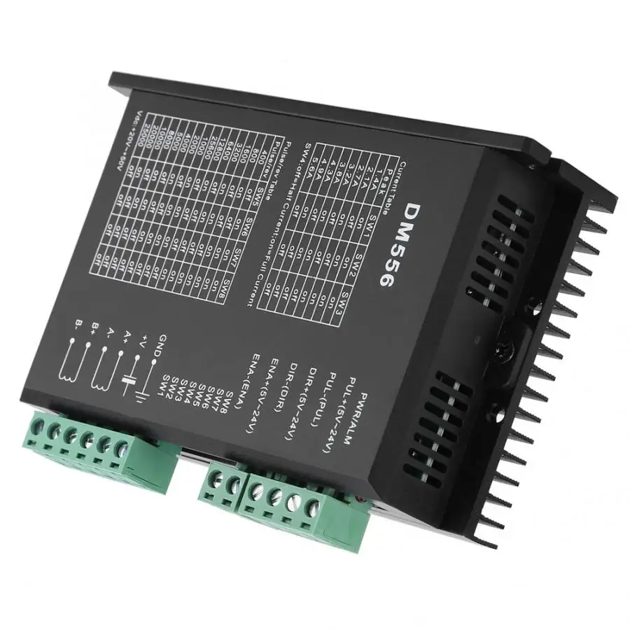 DM556 Цифровой Драйвер шагового двигателя 2 фазы 5.6A для 57 86 шаговый двигатель NEMA23 NEMA34 контроллер шагового двигателя
