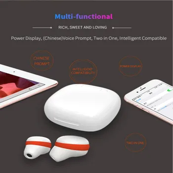 

Wireless Earpiece TWS Bluetooth 5.0 Earphones With Charging Box Microphone Sports Gaming Stereo Earbuds Noise Cancel Headset