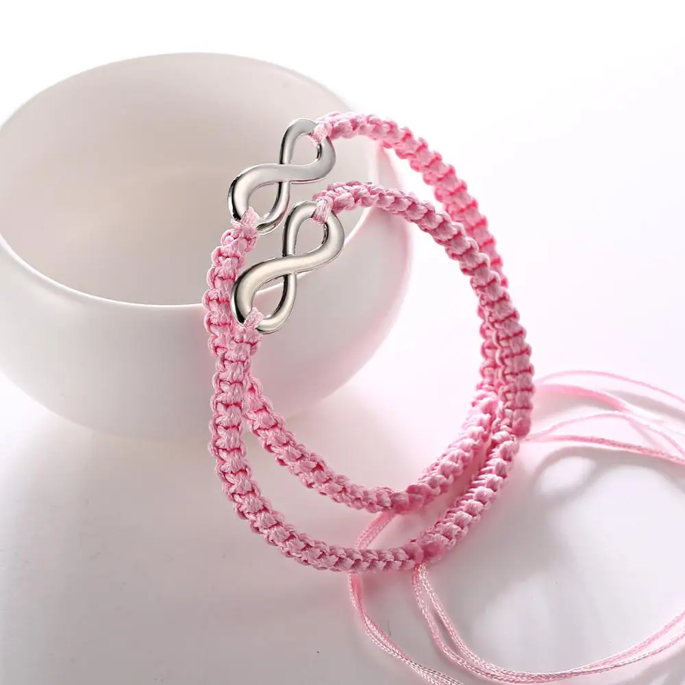 Bracelet Jewelry 2 pcs/set Infinity Bracelets Bohemia Vintage Rope Chain Charm Bracelets Women Men Handmade Friendship Lovers Party Gifts