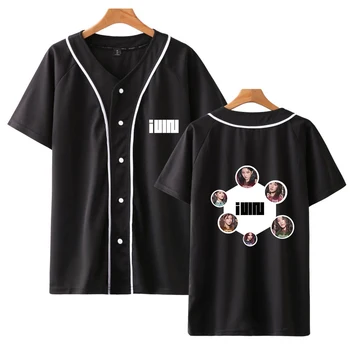 

(G)I-DLE Print Thin Baseball Jacket Men/Women Summer Fashion Casual Popular Soft Short Sleeve Jacket Hot Sale