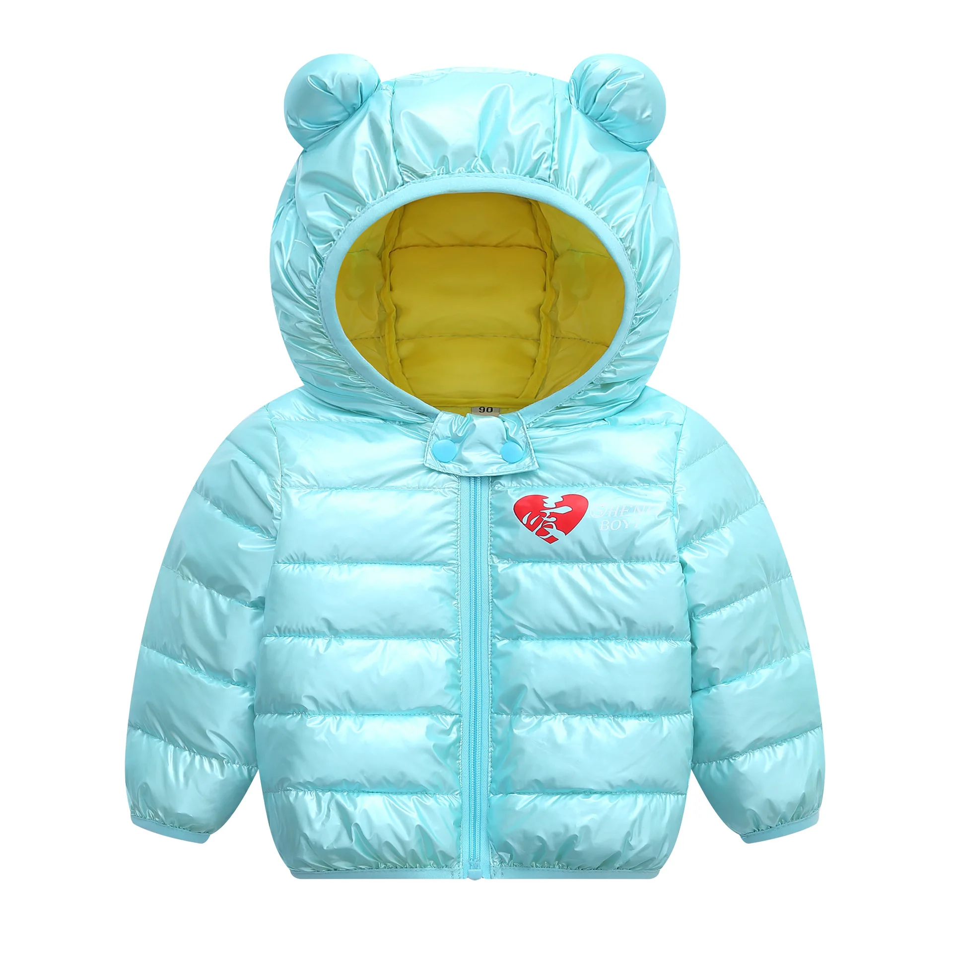 YZ0006Sky Blue Зимние теплые куртки-пуховики для малышей; пальто для маленьких девочек и мальчиков; детская верхняя одежда с капюшоном; пальто на молнии; водонепроницаемые зимние парки; детская одежда - Цвет: YZ0006Sky Blue