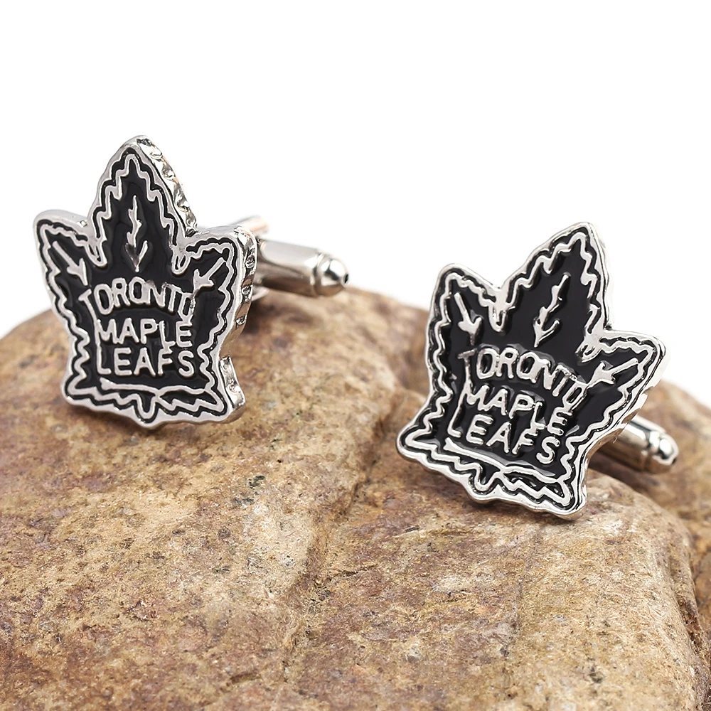 Значок команды хоккея, запонки, Toronto Maple Leafs, логотип, сплав, запонки, модные, для мужчин и женщин, подарки, ювелирные изделия