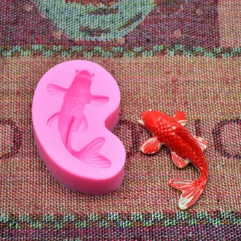 

2019 New Creative Fish Shape Diy Fondant Baking Mould Cake Hot Sale Silicone Mold 3d Chocolate Wedding Cake Decorating Tools