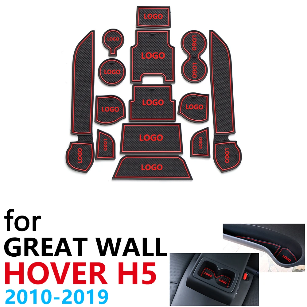 Anti-Slip Rubber Cup Cushion Door Groove Mat for Great Wall Hover H5 DW Hower Greatwall Haval 2010~2019 Car Stickers Accessories |
