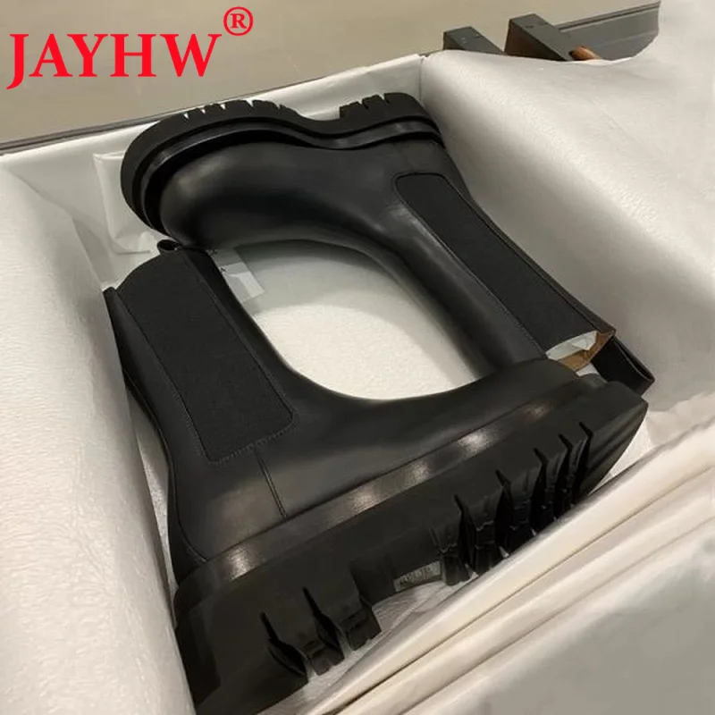 JAYHW осенне-зимние новые ботинки челси черные женские мартинсы на толстой подошве