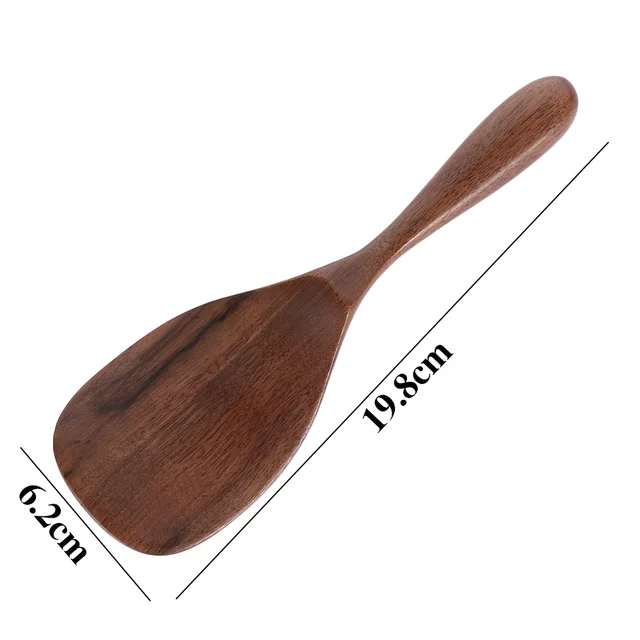 Wooden Kitchen Spoon Teak Wood Rice Spoon Rice Paddle Wood Tablespoon Big Potato Serving Spoon Wooden Kitchen Utensils Tableware D