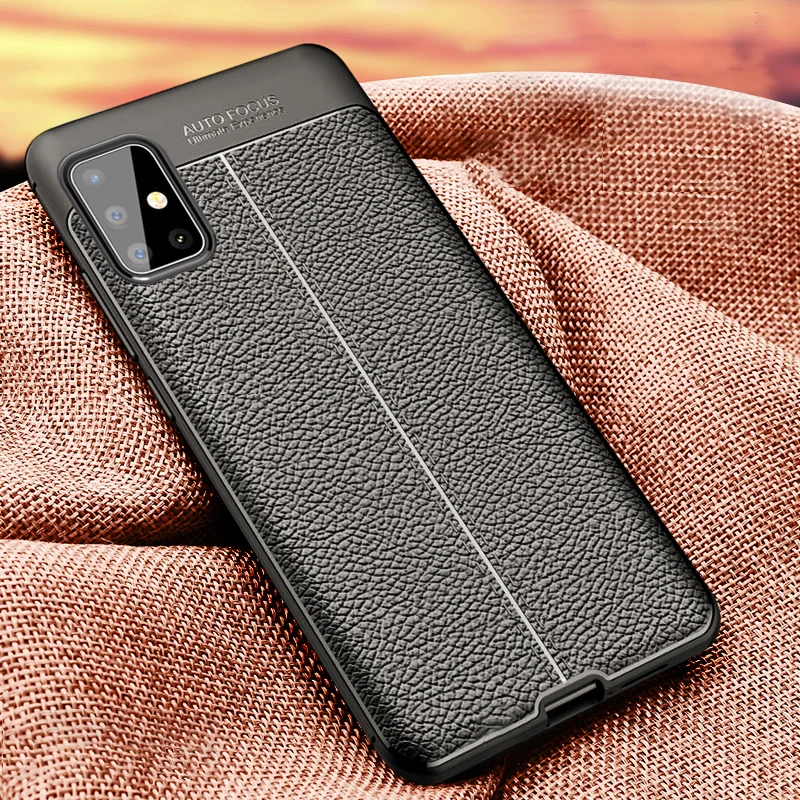 Кожаный чехол для Samsung Galaxy A51 A71 роскошный силиконовый бампер мягкая задняя крышка