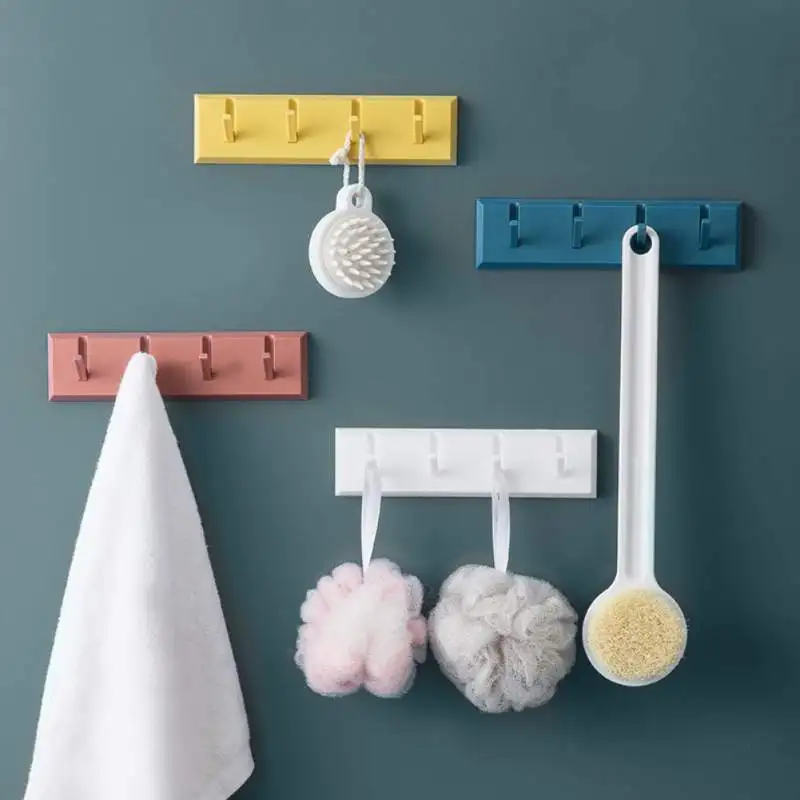 

Plastic Hook Self-Adhesive Wall-Mounted Clothing Key Rack Foldable Coat Bag Hooks Environmental Protection Non-toxic White