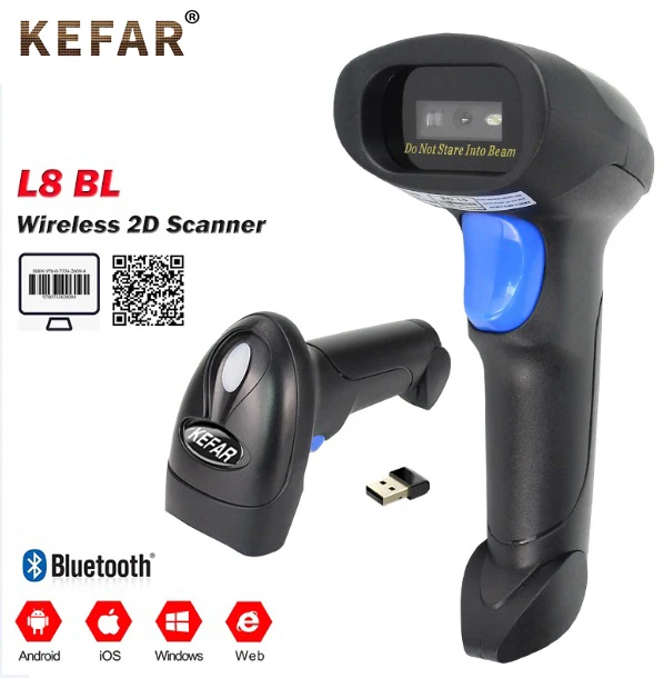 Scanner de Código de Barras Leitor de Código de Barras e s8 2.4g sem Fio - com Fio Bluetooth qr Pdf417 Handheld Suporte Usb Telefone Móvel Ipad L8bl 1d - 2d - Imagem 4