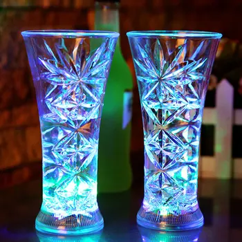 

LED Flashing Glowing Water Wine Glass Cup Clubs Halloween Chirstmas Gift