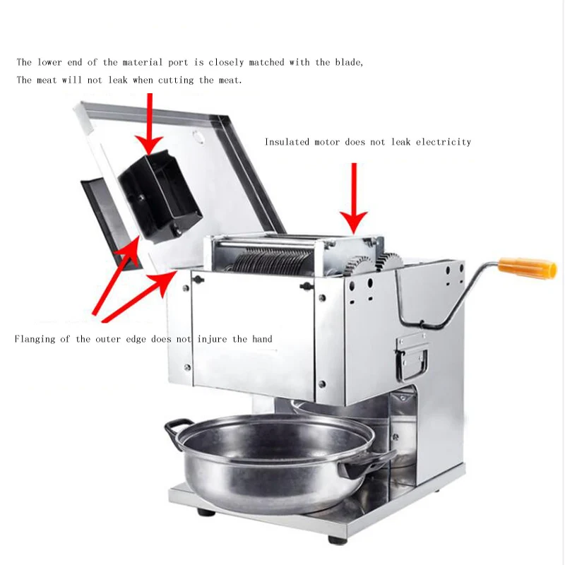 Бытовая ломтерезка для мяса из нержавеющей стали нарезанная машина для нарезки мяса электрическая многофункциональная машина для резки