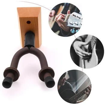 

Guitar Hangers Hook Holder Wood Rubber Instrument Hangers For Guitars Instrument Ukulele Accessories Bass String Wall Stand W3Y5