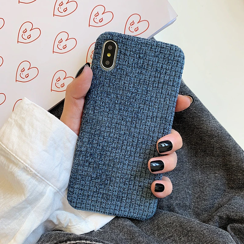 Зимние теплые плюшевые чехлы для телефонов iPhone 11Pro Max XR XS Max 7 8 Plus X модный противоударный сплошной цвет задняя крышка для iPhone 11