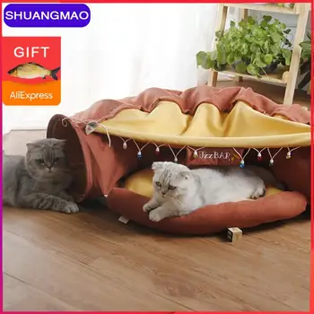 

Pet Cats bed Tunnel house Interactive Play Toy Mobile Collapsible Ferrets Rabbit mat Tunnels Indoor Toys Kitten Exercising