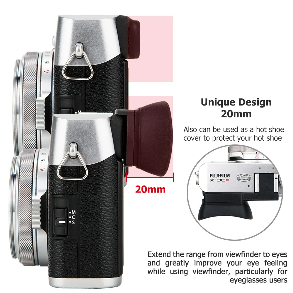 KIWIFOTOS KE-X100FL 与原装眼罩装机对比