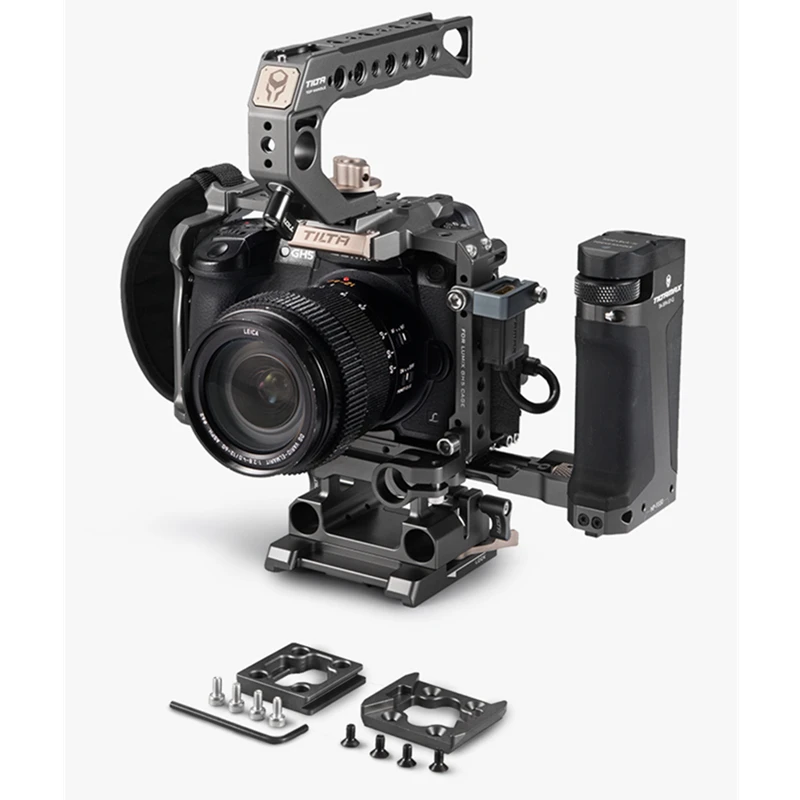Tilta DSLR Rig камера Полная Клетка для Panasonic Lumix GH5 GH5S gh5 rig комплект TA-T37-A-G верхней ручкой боковая фокусировка ручка