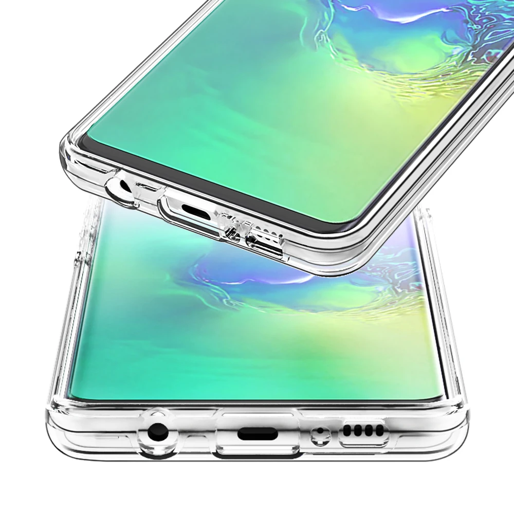 Double Case For Samsung Galaxy S10 Cover For Samsung Galaxy S10 Plus Bumper TPU Clear Case 4