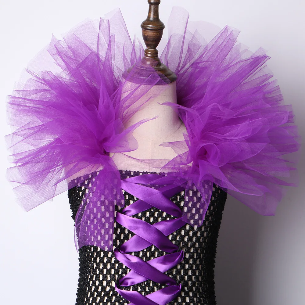 Maleficent of evil queen/платье для девочек с рожками, крылышками, костюмы на Хэллоуин для детей, одежда для костюмированной вечеринки для девочек, детский праздник