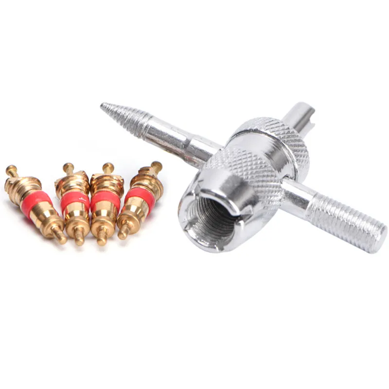

1Set 4 Way Car Truck Tire Screwdriver Valve Stem Core Remover Installer Tool Tyre Valve Core Tools Valve Core High Quality
