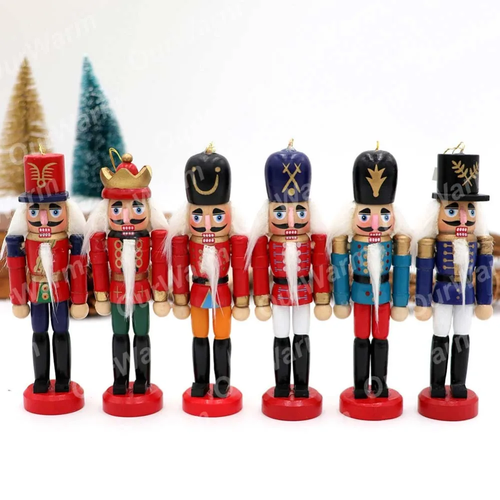 OUYXR 1 шт. деревянный Щелкунчик кукла солдат миниатюрные фигурки винтажные ручные кукольные Новогодние рождественские украшения домашний декор