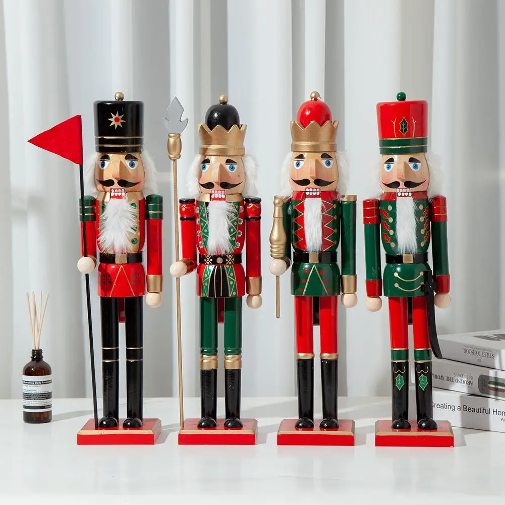 50CM Christmas Wooden Nutcracker Soldier Jewelry Children's Room Decoration Ornament Christmas Gift Handcraft Nutcracker Puppet