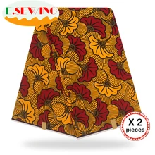 Африканская восковая ткань с принтом Анкара для шитья Анкара африканская ткань 12 ярдов нигерийская хлопковая ткань Гана для платья 90116