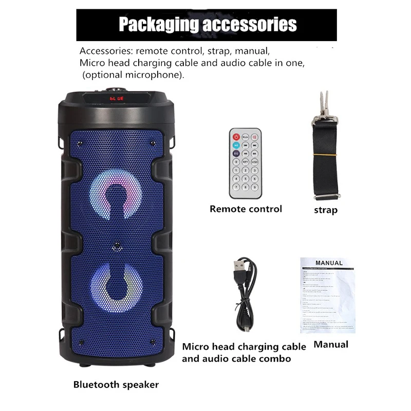 Cannon barrel bluetooth speaker high-power