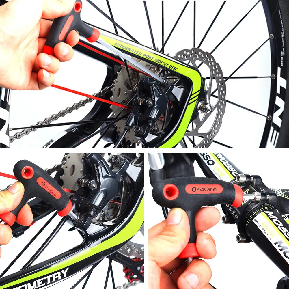 

T Handle allen Hex Key Wrench 2.5-10mm Hexagon Spanner Ball Head Wrench Bike Repair tools Accesorios para bicicletas