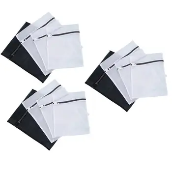 

12pcs/3sets Fine Mesh Laundry Bag Sets Washing Bags Garment Delicate Protection Bags Clothes Storage Pouch