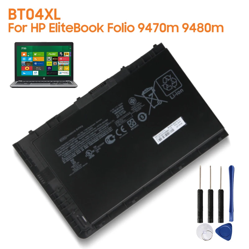 

Original Replacement Battery BT04XL For HP EliteBook Folio 9470m 9480m BA06XL H4Q47AA 687945-001 Authentic Tablet Battery